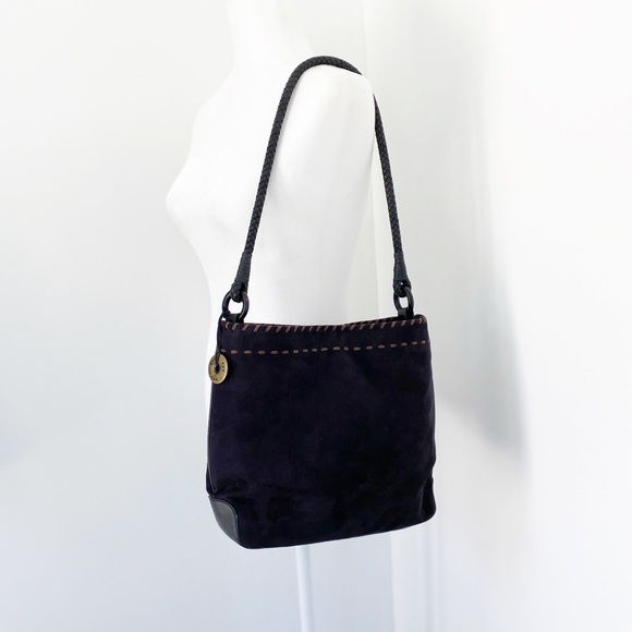 The Sak Black Suede Shoulder Bag Purse - Picture 1 of 10